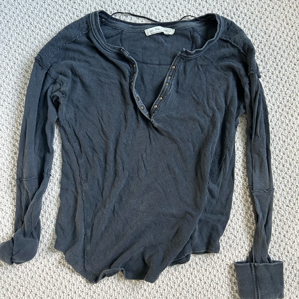 Free People We The Free Charcoal Long Sleeve